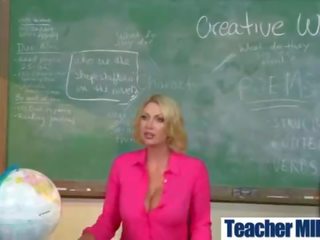 Hot Slut Teacher (leigh darby) With Big Boobs Bang In Class movie-25