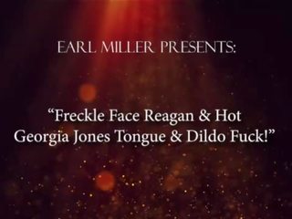 Freckle обличчя reagan & splendid грузія джонс язик & фалоімітатор fuck&excl;