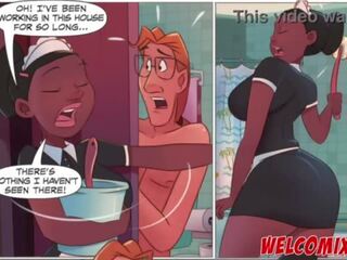 Fucking the glorious maid&excl; Mop on the maid&excl; The Naughty Animation Comics